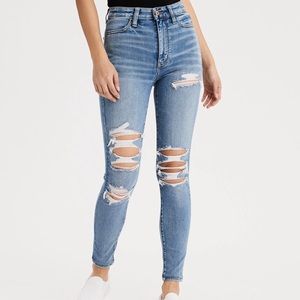 american eagle skinny ripped jeans